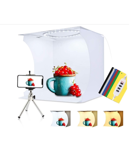 Foto Telt 30x30x30 cm med LED Lys